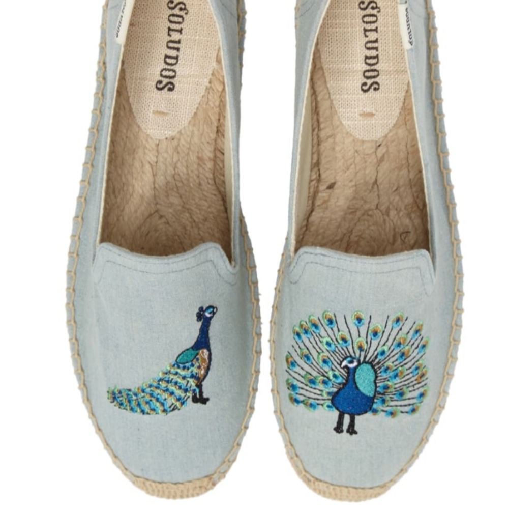 *SOLD* SOLUDOS Peacock Embroidered Smoking Slipper - Picture 3 of 9